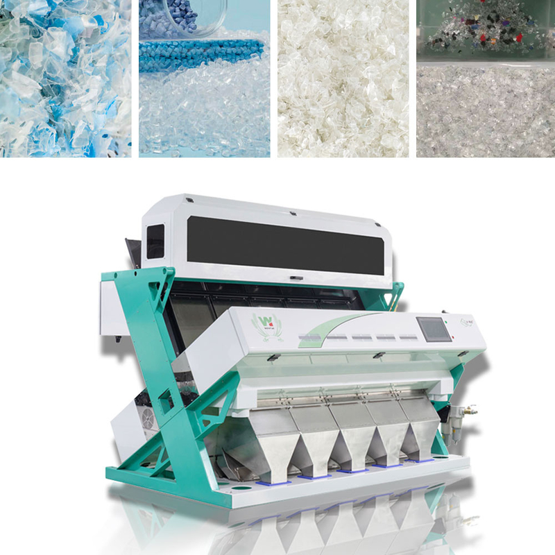 Hdpe PVC Pet pe PP Ldpe πλαστική ταξινομώντας μηχανή χρώματος διαλογέων χρώματος κόκκων για τις νιφάδες της Pet