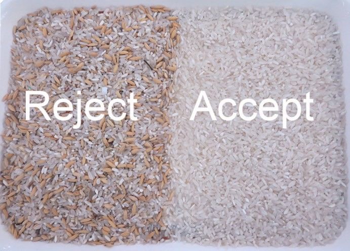 WENYAO Τεχνική διαλογή Πολυχρωματική ανίχνευση για τις εργασίες διαλογής ρυζιού Μηχανή διαλογής χρώματος Πυροβόλο ρύζι μακρύ σπόρο