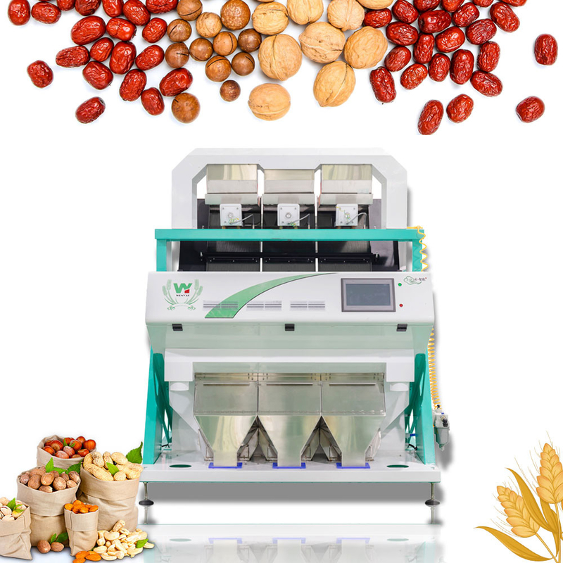 Μηχανή διαλογής χρώματος κόκκων 1 - 4t/h
