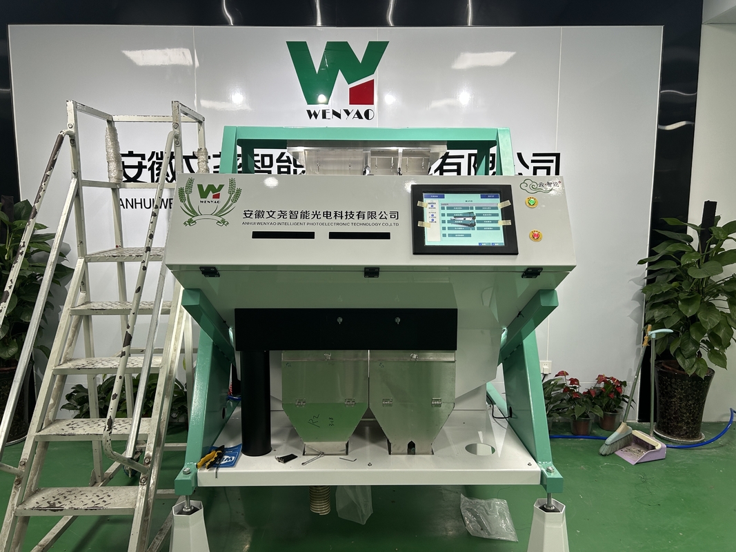 Wenyao 500-1500kg/h Καφέ κόκκοι ρύζι Garin χρώμα Οπτική ταξινόμηση Σίριαλ χρώμα μηχανή ταξινόμησης