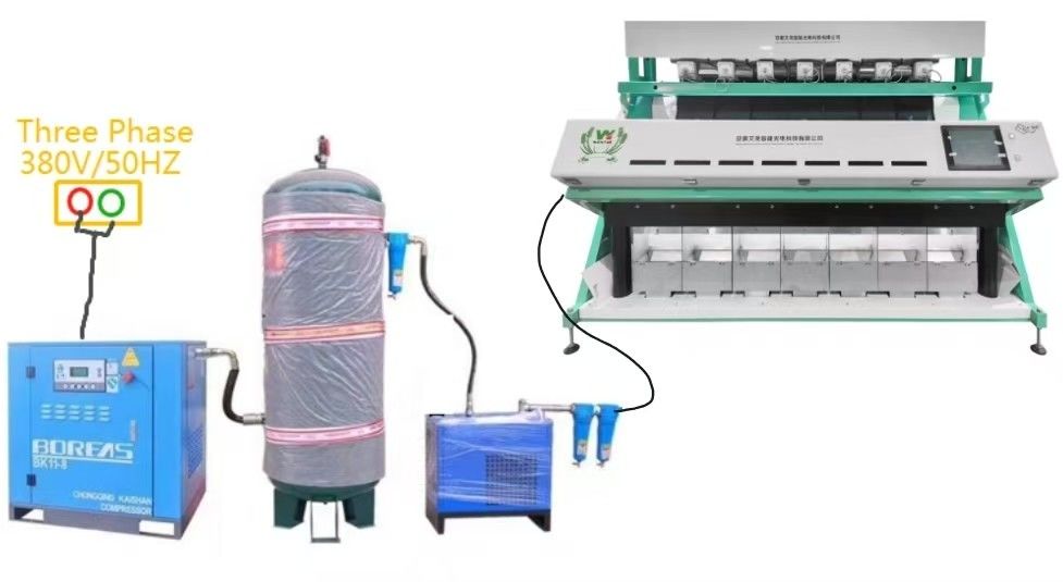 Αυτόματη και Αποτελεσματική Μηχανή Διαλογής Χρωμάτων Πλαστικών Φολίδων και Πλαστικών Κοκκίων PET PVC Wenyao