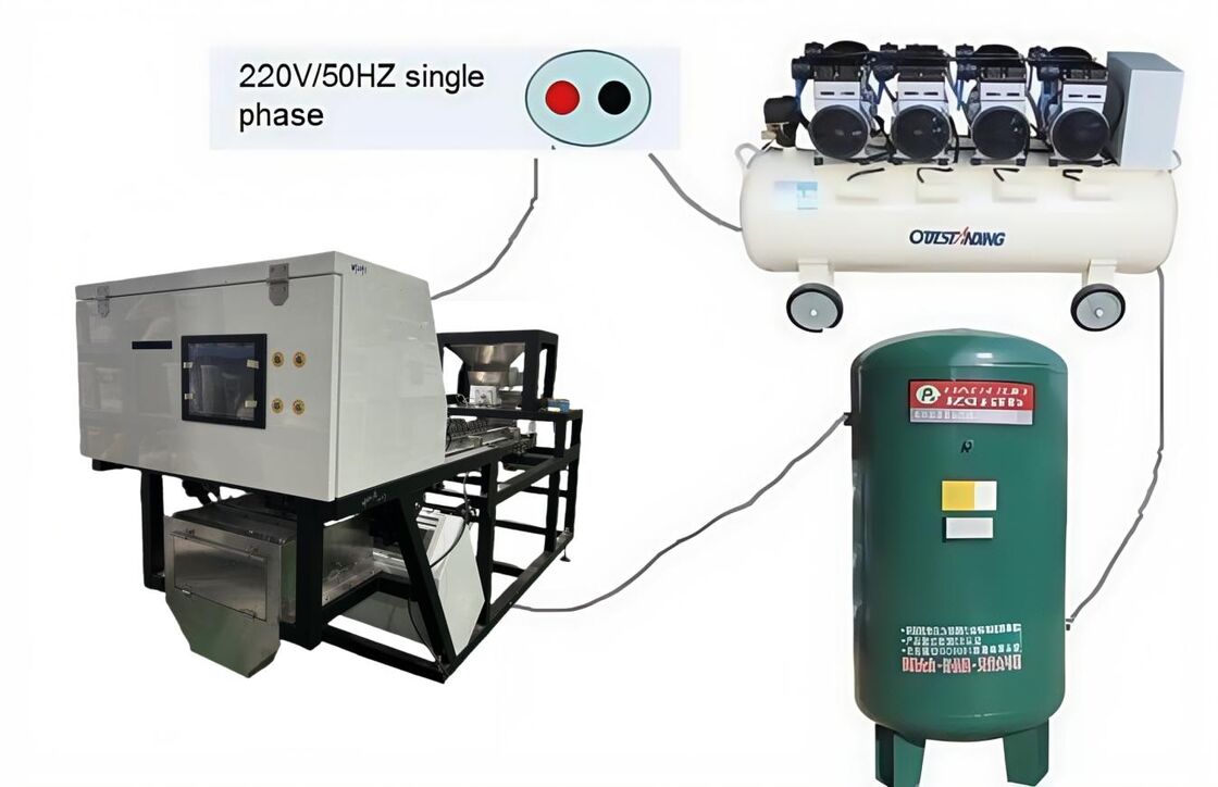 Wenyao Αυτόματος Διαλογέας Ξηρών Καρπών με Αισθητήρα CCD TOSHIBA, Χοάνη από Ανοξείδωτο Χάλυβα 304 κατάλληλη για Τρόφιμα και Τηλεχειριστήριο Wi-Fi για Διαλογή Ξηρών Καρπών Υψηλής Απόδοσης