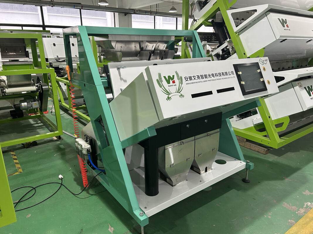 Μηχανή διαλογής χρώματος ρυζιού υψηλής ακρίβειας Wenyao Μηχανή οπτικής διαλογής για καθαρισμό σιτηρών με αεροσυμπιεστή