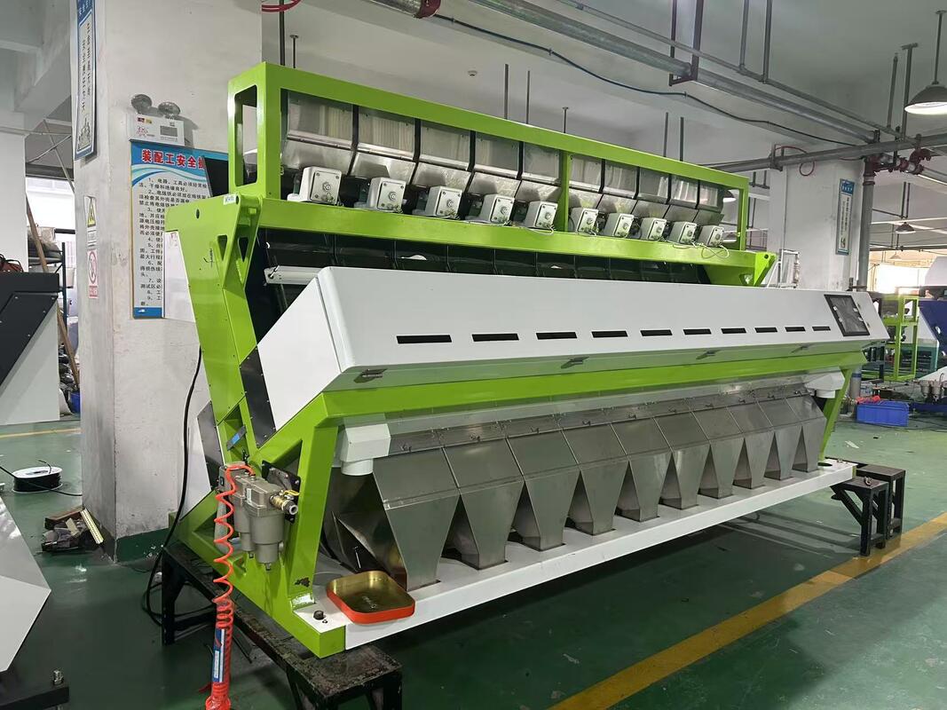 Wenyao 10 Chute 640 κανάλια Μεγάλης χωρητικότητας φακές Mung Bean Color Sorting Machine Οπτική διαλογή για διαλογή φυστίκων