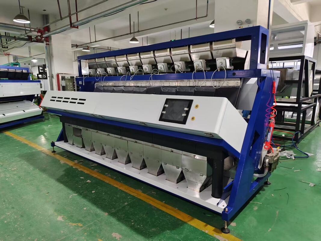 Wenyao 10 Chute 640 κανάλια Μεγάλης χωρητικότητας φακές Mung Bean Color Sorting Machine Οπτική διαλογή για διαλογή φυστίκων