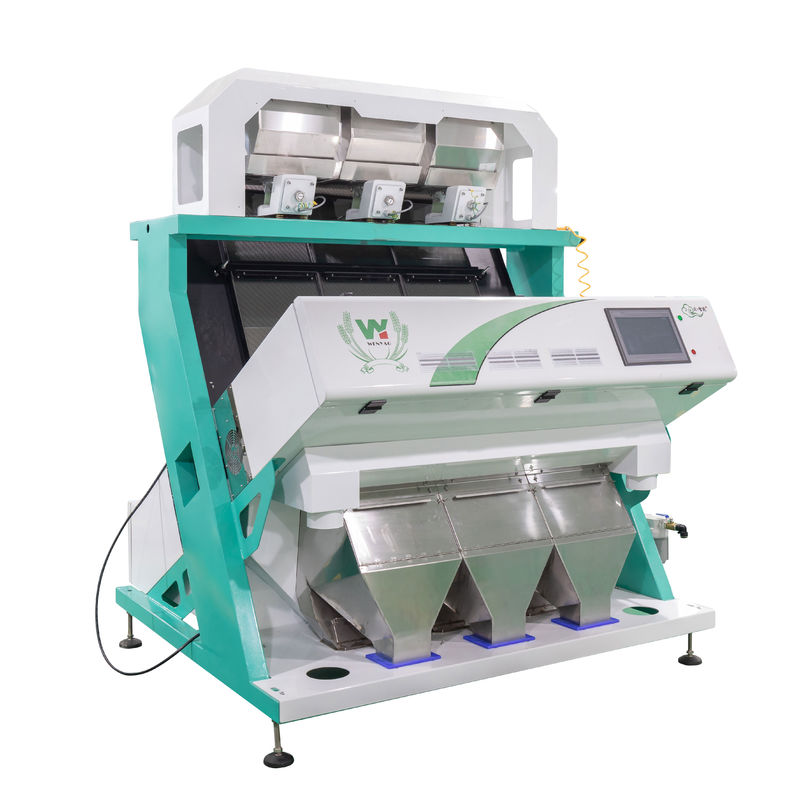 3 Chute Intelligent Optical CCD Camera Macadamia Kernel Hazelnut Walnut Peanut Nuts Color Sorting Machine με CE