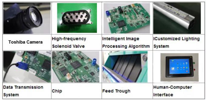 6 Ράβδοι Ευφυής οπτική κάμερα CCD PET PVC HDPE πλαστική συσκευή διαλογής χρωμάτων Wifi remote 5