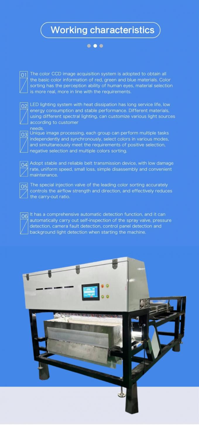 Υψηλής χωρητικότητας Wenyao διπλή στρώση ζώνη ξηρό και υγρό μεταλλικό μετάλλιο πέτρα ανόργανα χρώμα ταξινόμηση μηχανή με εκτοξευτή SMC 16 τρύπες ακροφύσια 2