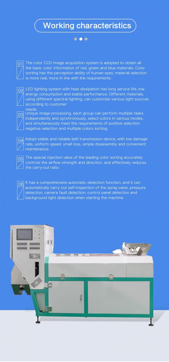 Υψηλής απόδοσης μηχανή διαλογής χρωμάτων χαλκού και αλουμινίου τύπου βιομηχανικής ζώνης Wenyao 2