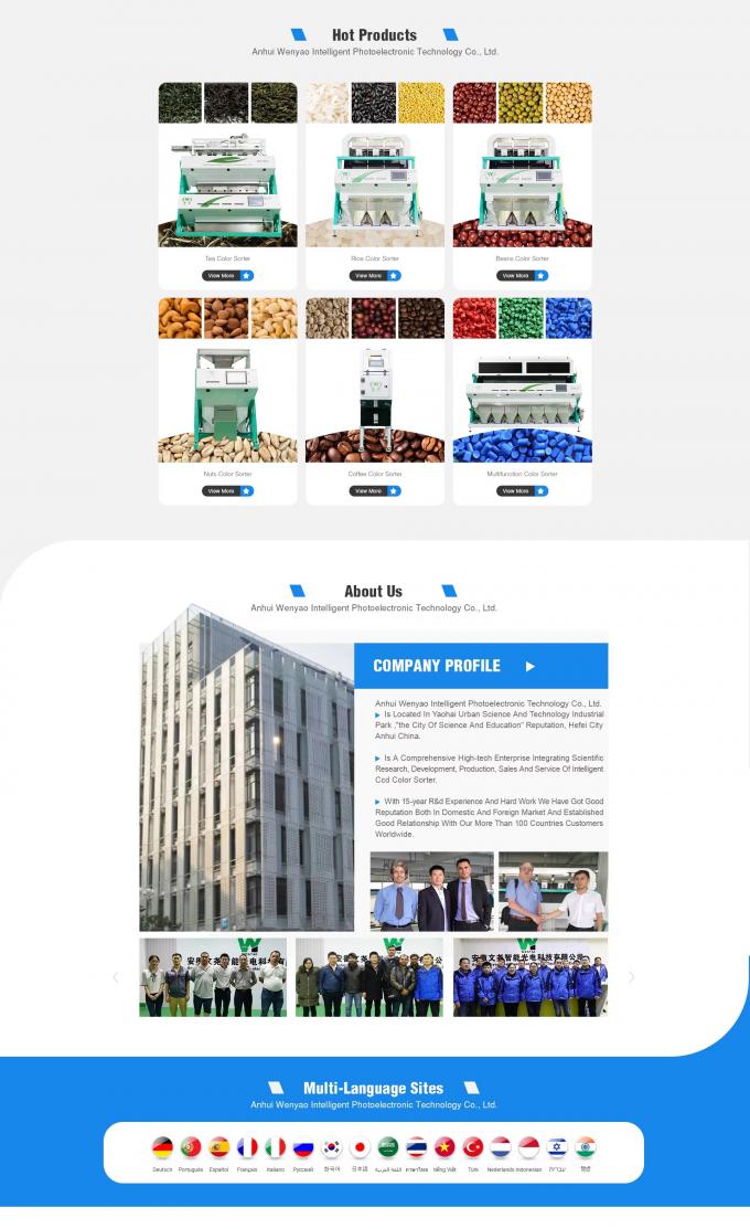 Wenyao 2025 Τελευταία κινεζική εργοστάσιο οπτική διαλογή προμηθευτής κακάο καρύδια χρώμα διαλογή μηχανή 19